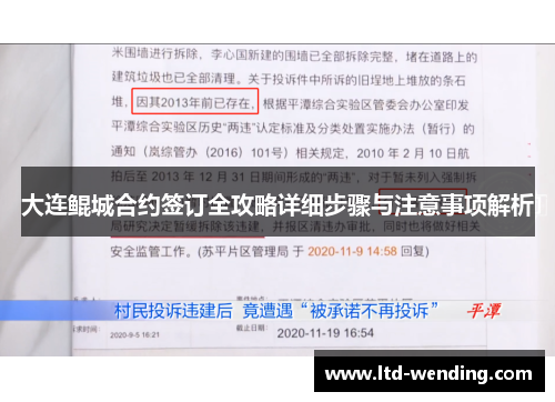 大连鲲城合约签订全攻略详细步骤与注意事项解析